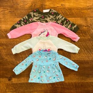 🦄baby/toddler LOT Pullover Fleece Sweaters 18-24m